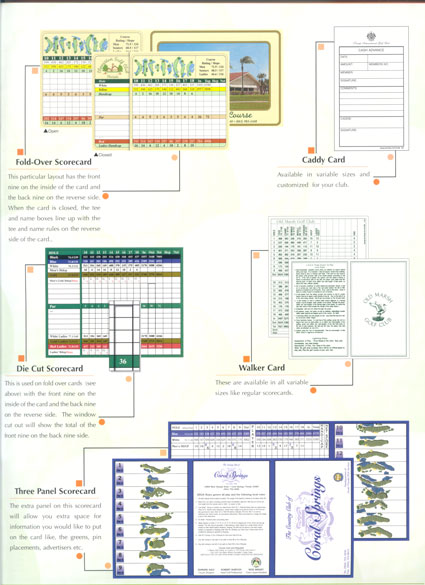 Golf Scorecard Catalog 2